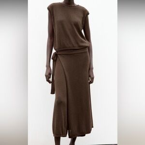 ZARA brown knit set